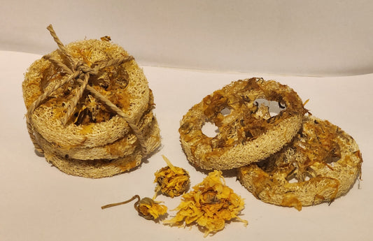 Calendula Infused Loofah Cookies